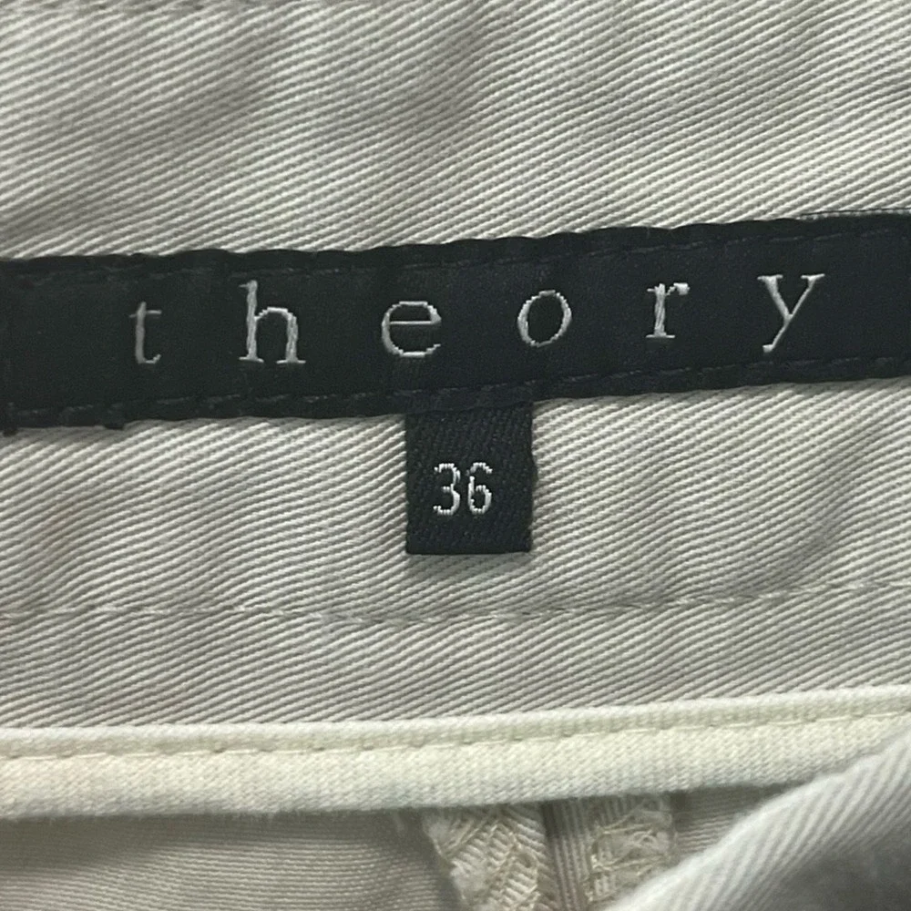 Theory Mens‎ Ivory Chino Shorts Size 36 Stretch Cotton